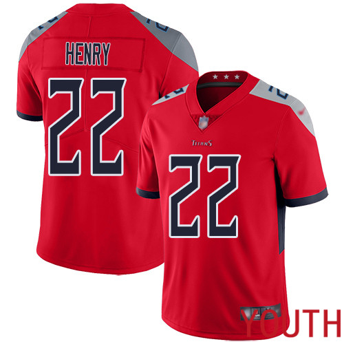 Tennessee Titans Limited Red Youth Derrick Henry Jersey NFL Football 22 Inverted Legend